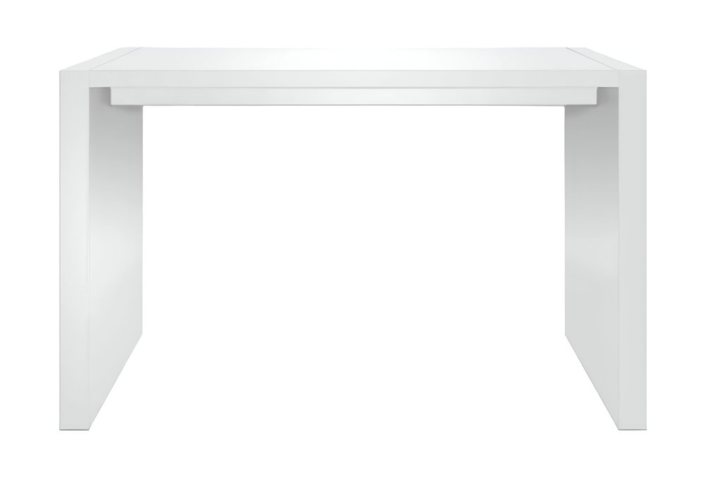 60" White Wood Rectangular Bar Height Bar Table