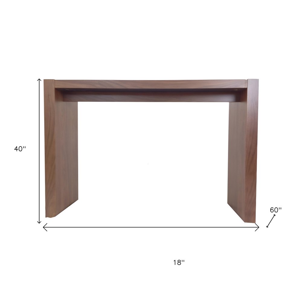 60" Brown Wood Rectangular Bar Height Bar Table