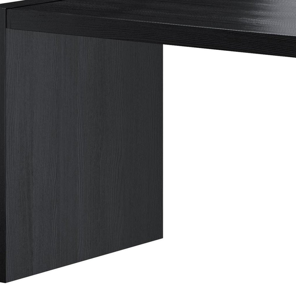 62" Espresso Solid Wood Computer Desk