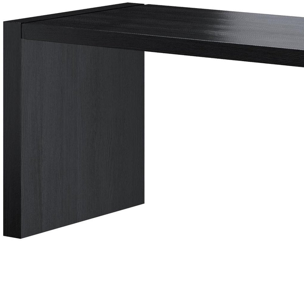 62" Espresso Solid Wood Computer Desk