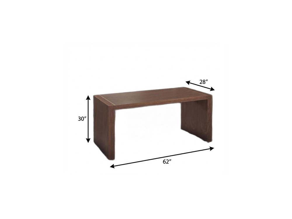 62" Brown Wood Computer Desk