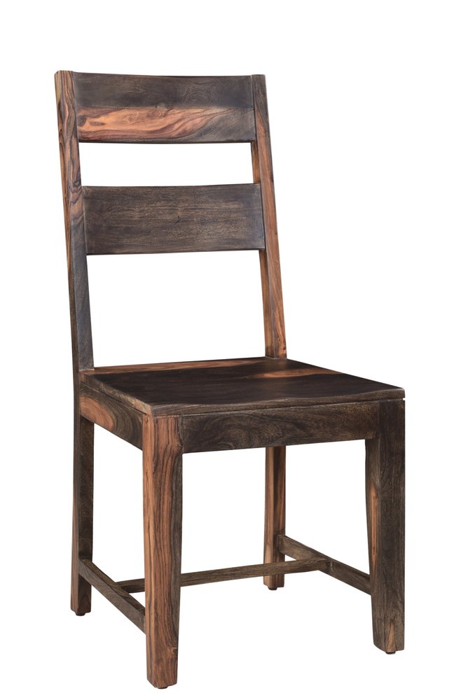 Seven Piece Brown and Black Solid Wood Dining Set with Six Chairs - SKU 554234