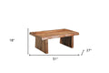 Set of Two Brown Solid Wood Sled Furniture Set on a white background