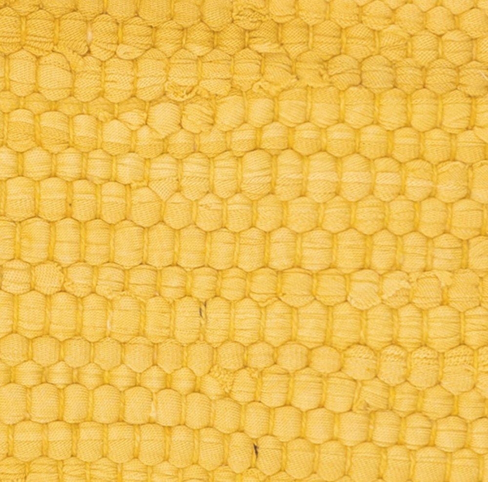 Set of Two 20" Yellow Cotton And Jute Throw Pillows with Texture