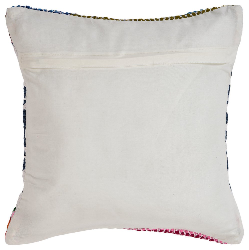 Set of Two Blue Geometric Cotton Throw Pillow on a white background