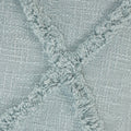 Set of Two Blue Diamond Cotton Throw Pillow With Fringe on a white background