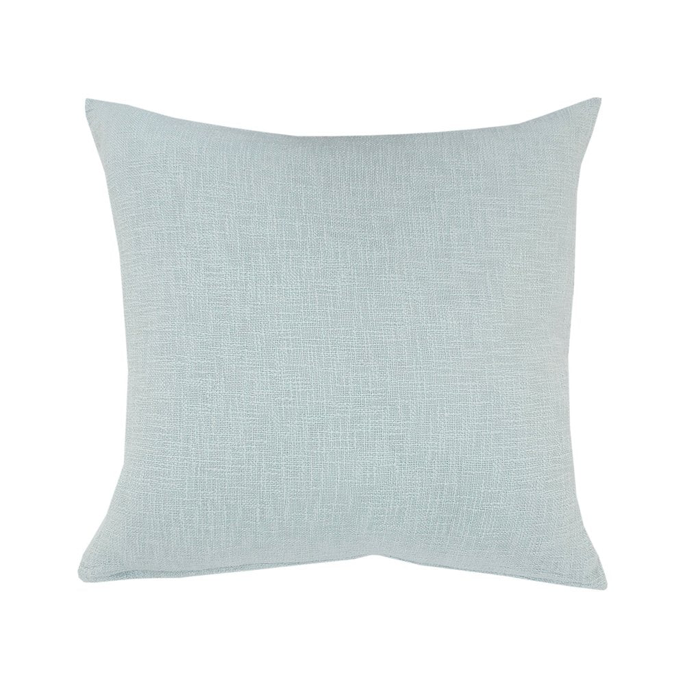 Set of Two Blue Diamond Cotton Throw Pillow With Fringe on a white background