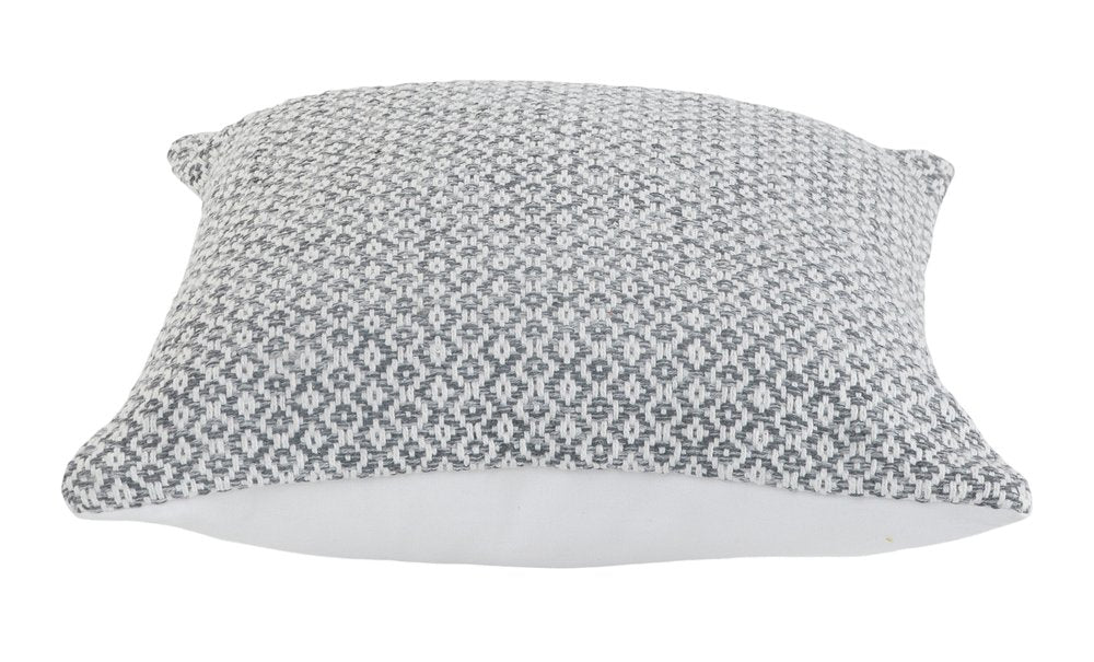 Set of Two Gray Chevron Cotton Throw Pillow on a white background