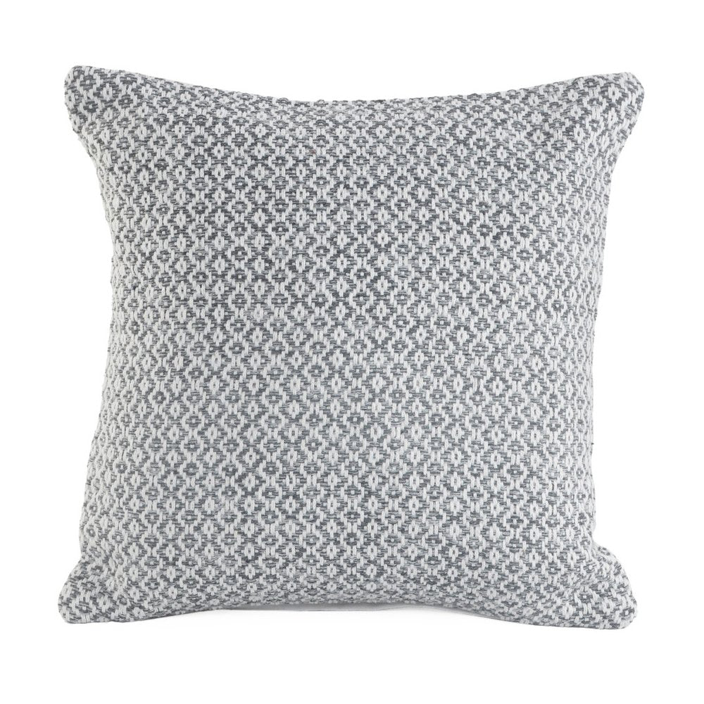 Set of Two Gray Chevron Cotton Throw Pillow on a white background