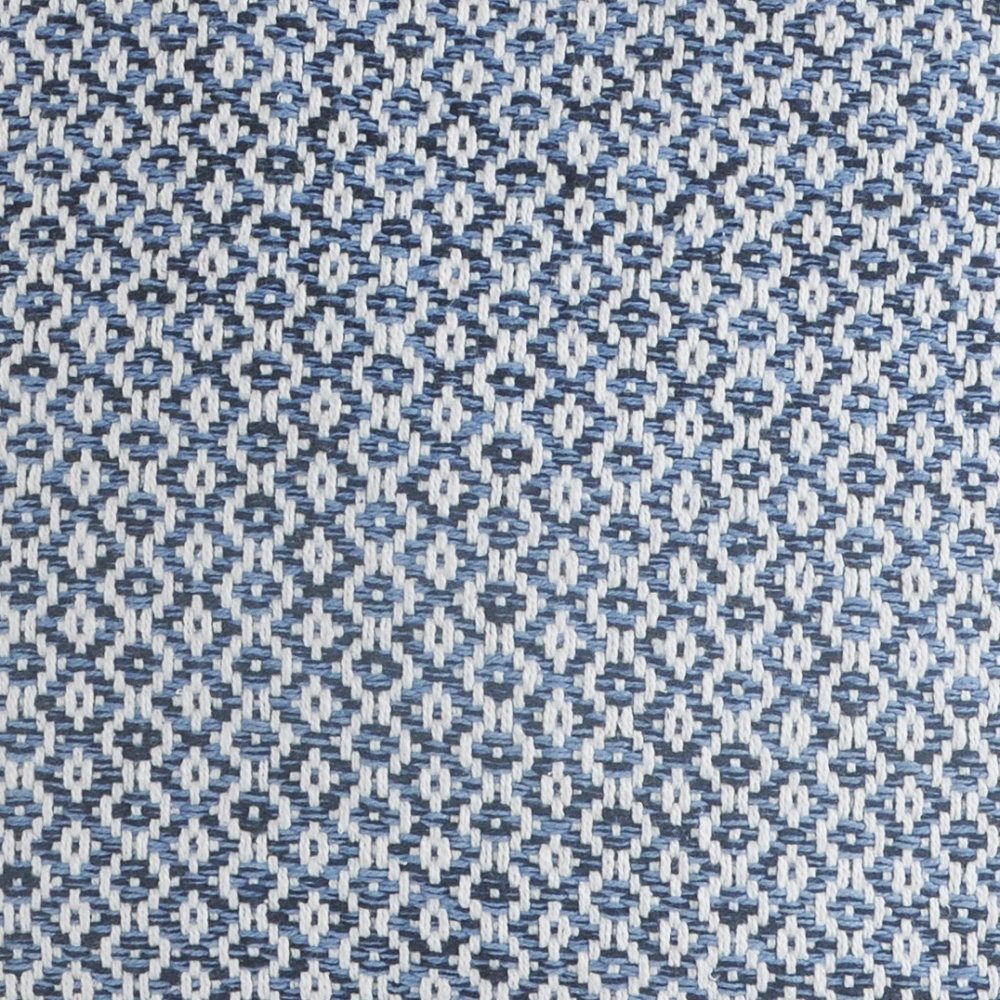 Set of Two Blue Chevron Cotton Throw Pillows