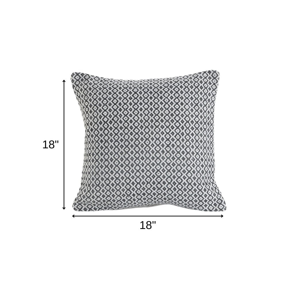 Set of Two Gray Chevron Cotton Throw Pillow on a white background
