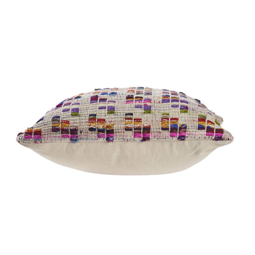 Set of Two Brown Eclectic Cotton Throw Pillow on a white background