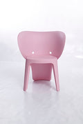Set Of Four Pink Heavy Duty Plastic Juvenile Chairs - 21.9" H x 15.7" W x 18.9" D on a white background