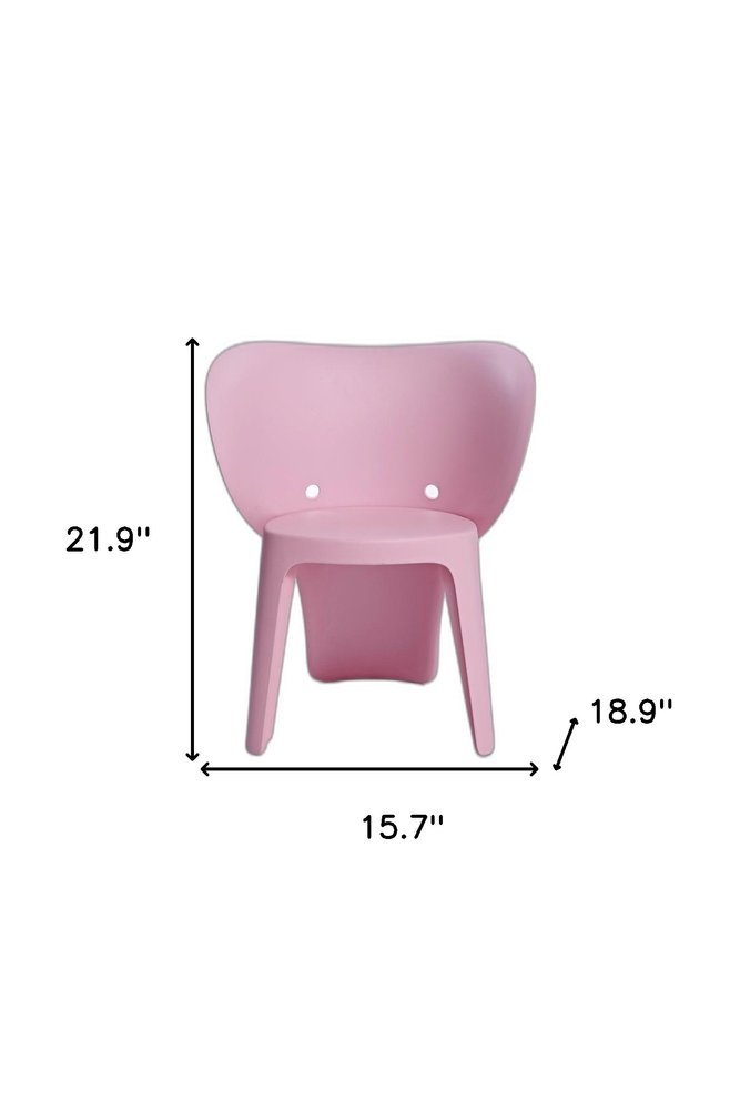 Set Of Four Pink Heavy Duty Plastic Juvenile Chairs - 21.9" H x 15.7" W x 18.9" D