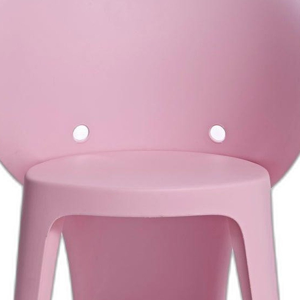 Set Of Four Pink Heavy Duty Plastic Juvenile Chairs - 21.9" H x 15.7" W x 18.9" D