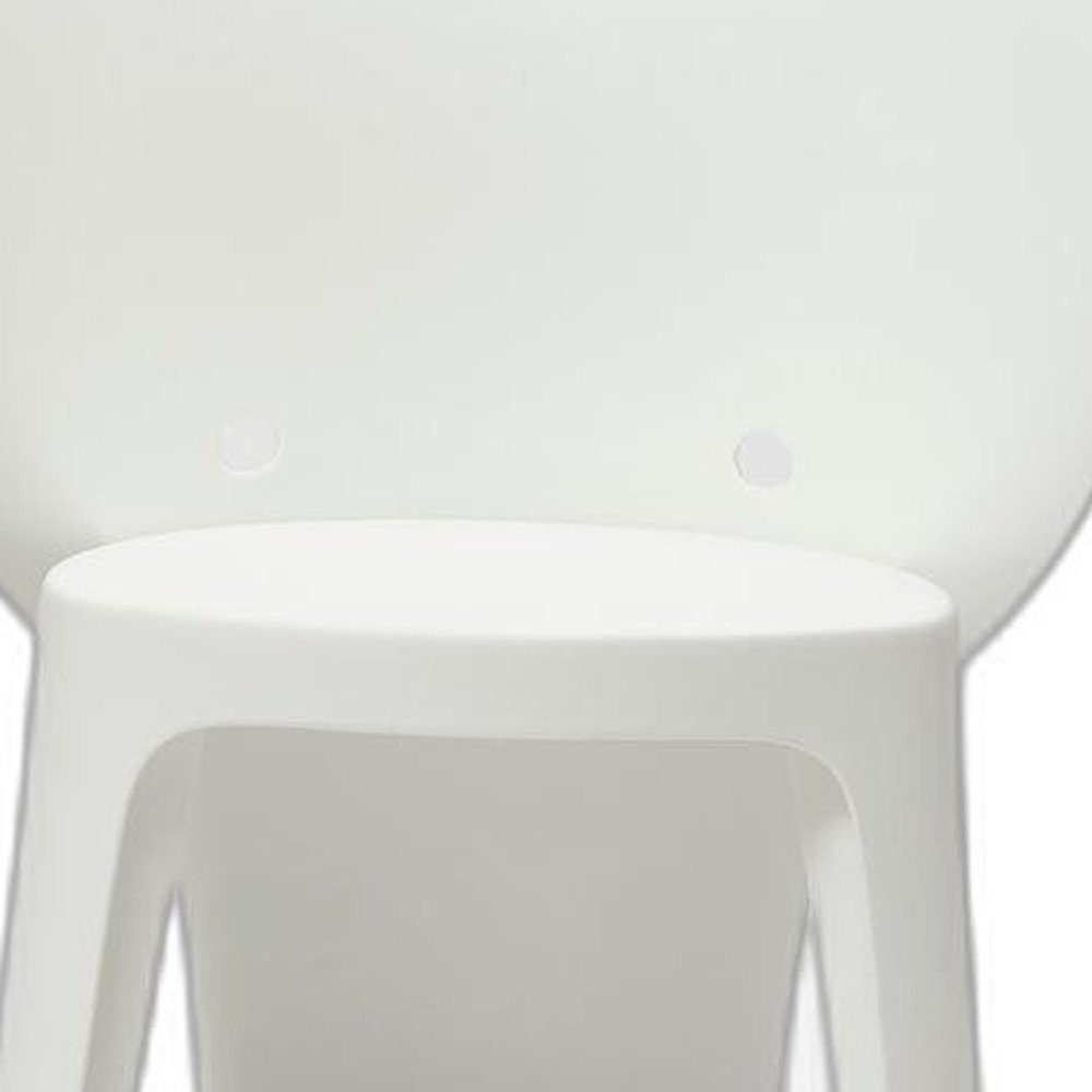 Set Of Four White Heavy Duty Plastic Juvenile Chairs - 21.9" H x 15.7" W x 18.9" D on a white background