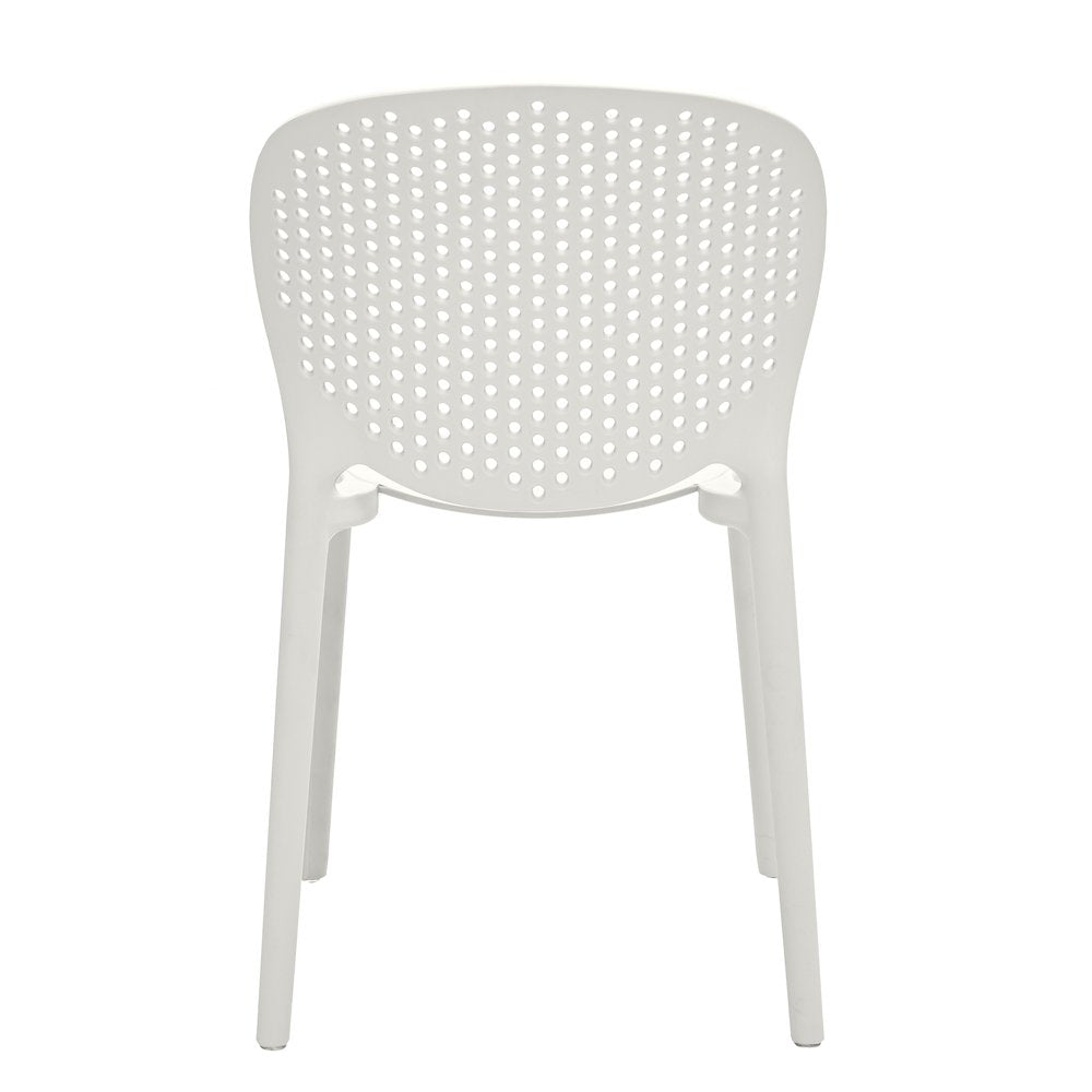 Set Of Four White Heavy Duty Plastic Juvenile Chairs - 23" H x 14" W x 16" D