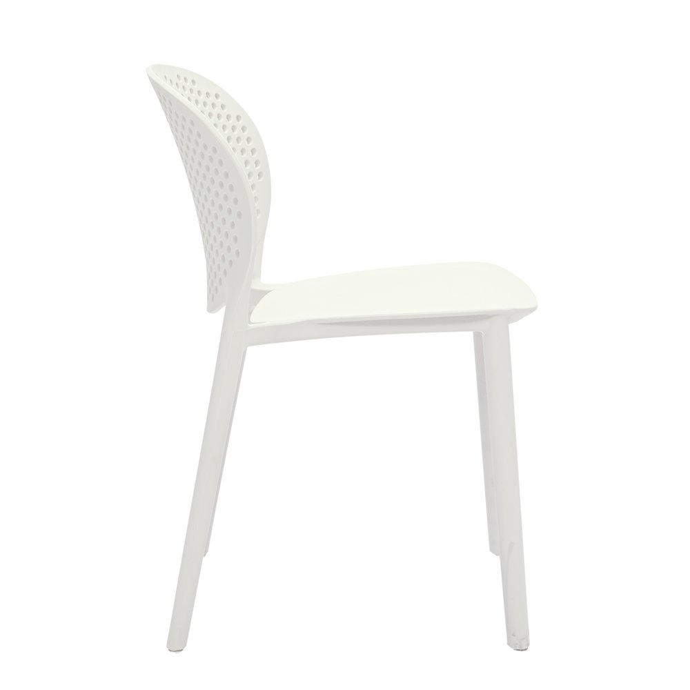 Set Of Four White Heavy Duty Plastic Juvenile Chairs - 23" H x 14" W x 16" D