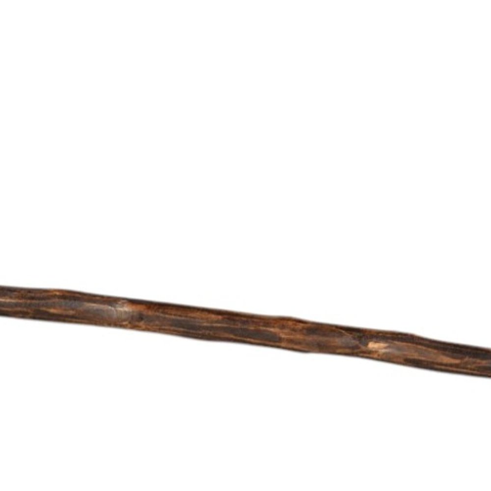 60" Brown And Black Wood And Metal Tabletop Sculpture