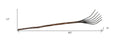 60" Brown And Black Wood And Metal Tabletop Sculpture. Sculpture isolated on a plain white background, showing a metal surface.