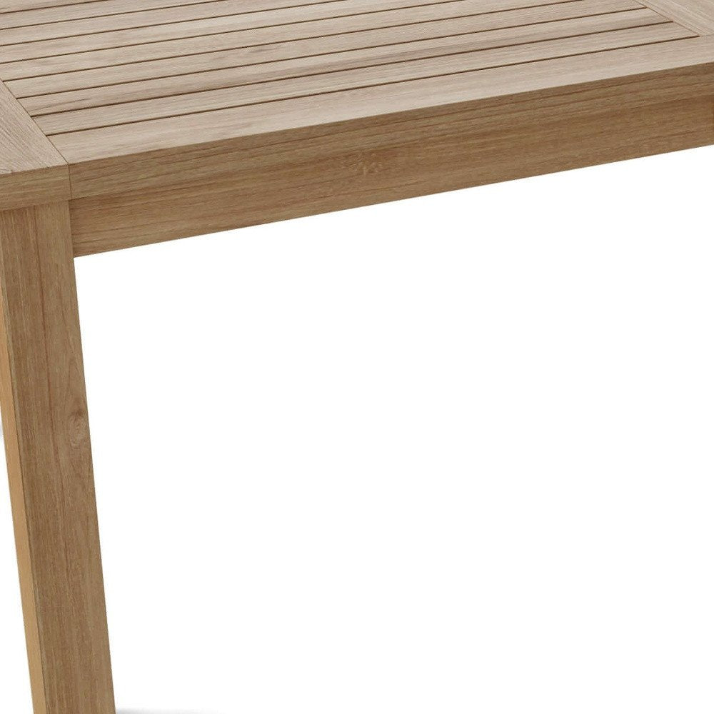 47" Natural Solid Wood Outdoor Coffee Table - 16" H x 47" W x 23" D. Outdoor table in tan wood.
