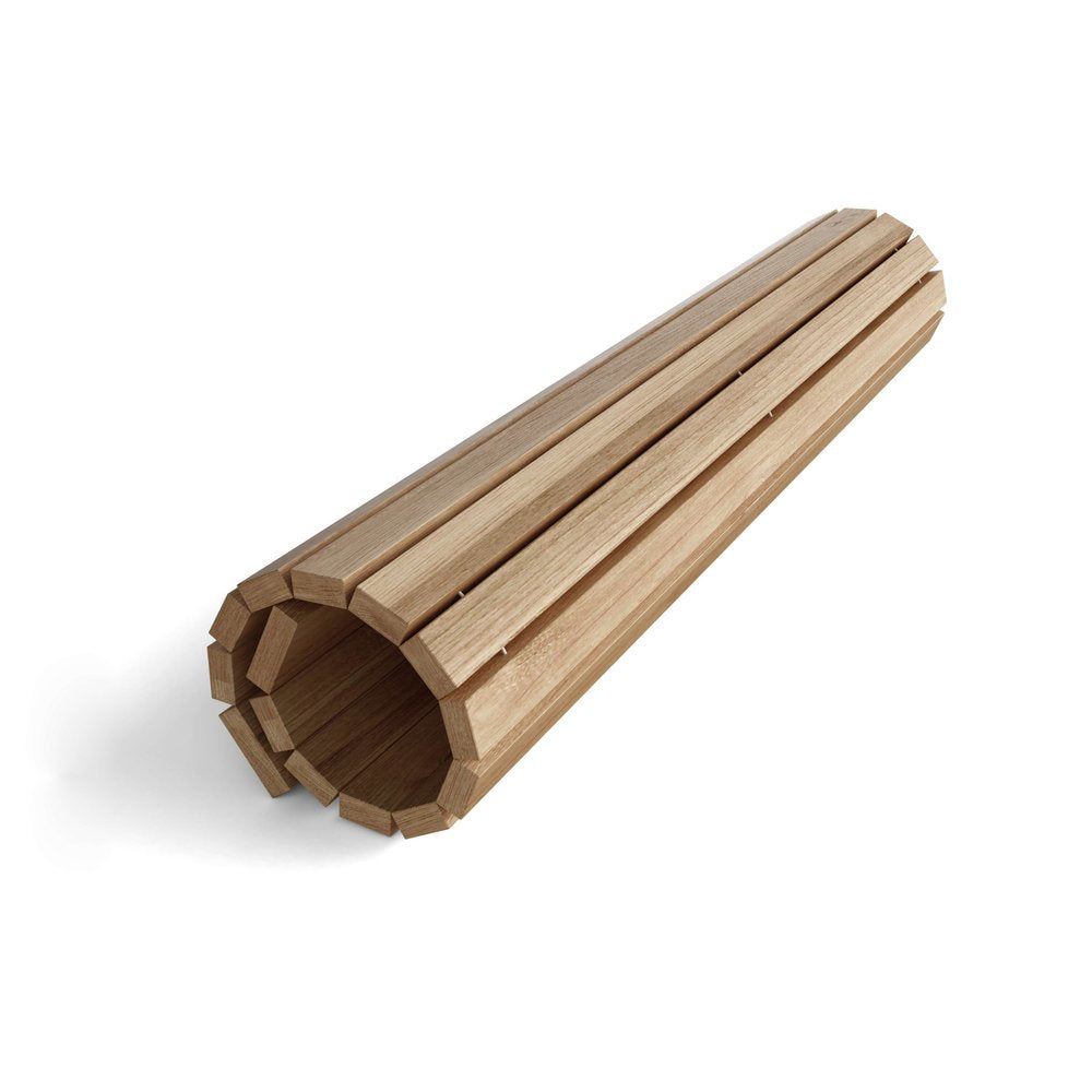 Natural Teak 20" Square Shower Mat on a white background