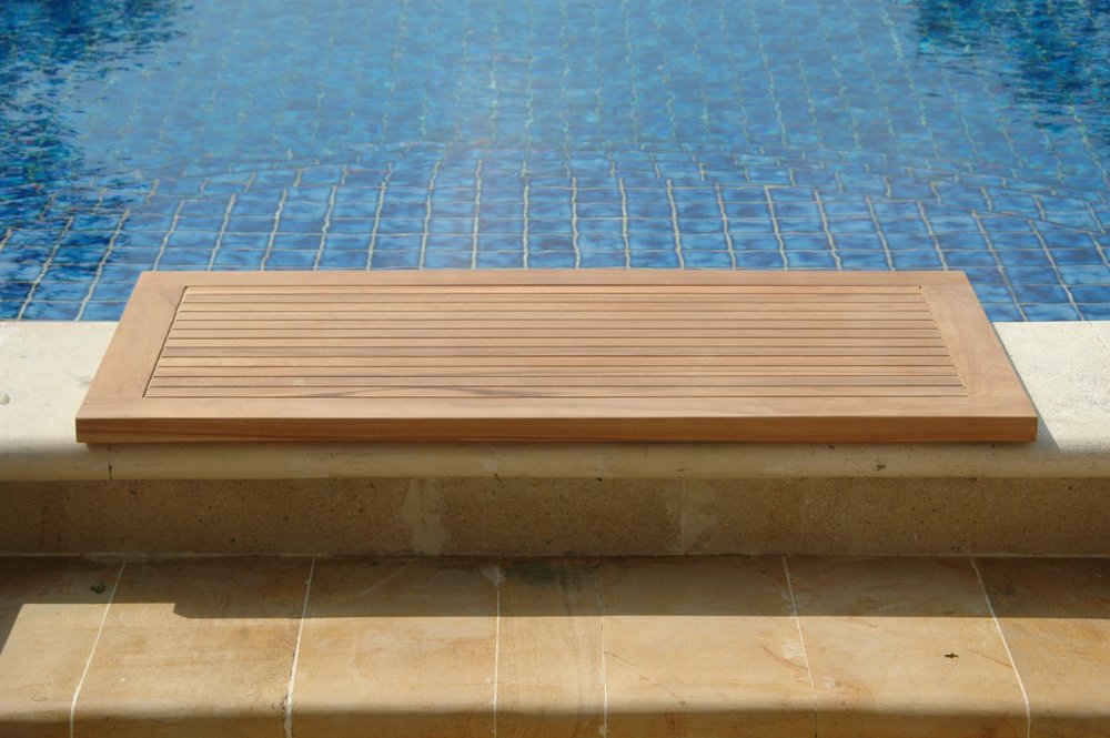 Natural Teak 39" Shower Mat