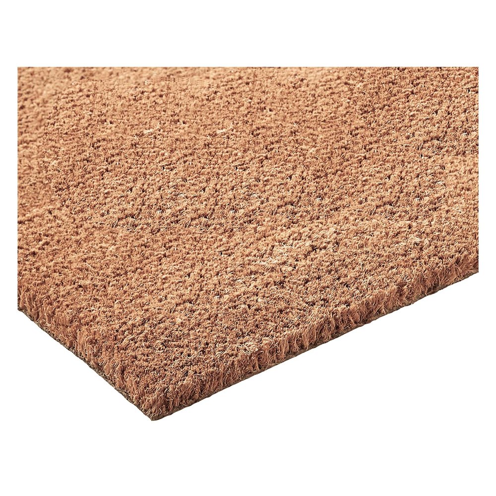 30" X 48" Natural Coir Outdoor Door Mat. Doormat isolated on a plain white background, showing its tan color.