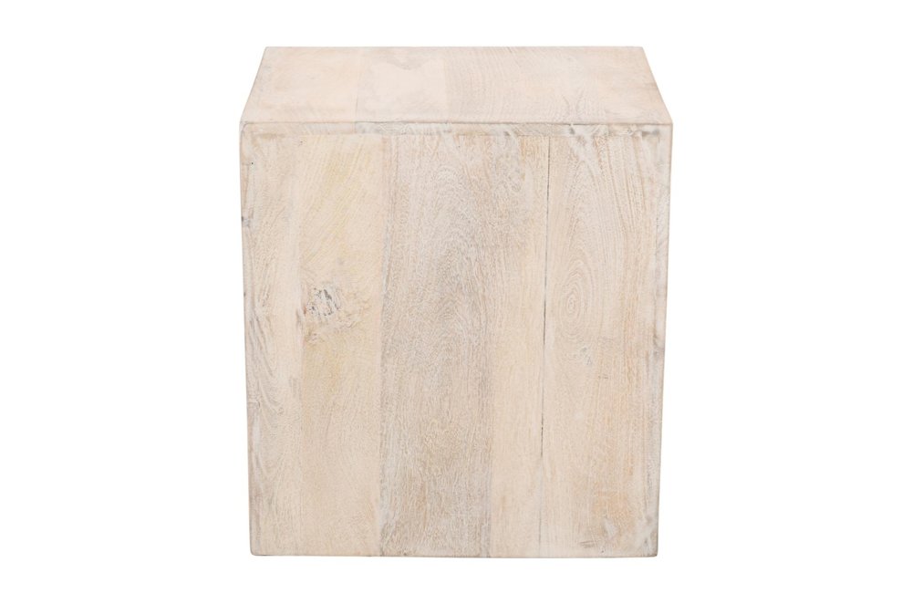 Three Piece Natural Solid Wood Distressed Sled Coffee And End Tables Set on a white background