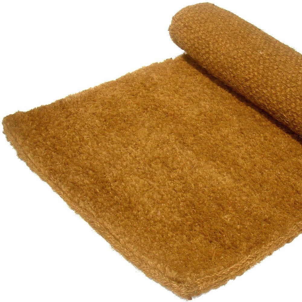 36" X 48" Brown Coir Outdoor Door Mat. Doormat isolated on a plain white background, finished in brown.