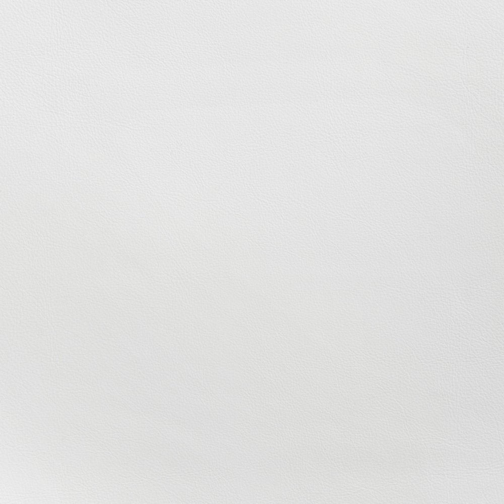 Set of Two 30" White And Gold Faux Leather And Fabric And Steel Bar Height Bar Chairs on a white background