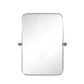 Set of Two 32" Silver Metal Framed Accent Mirrors on a white background