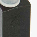 Set of Two Black Heavy Duty Plastic Outdoor Stacking Dining Chairs close-up detail