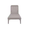 75" Taupe Heavy Duty Plastic Outdoor Stacking Chaise Lounge