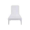 75" White Heavy Duty Plastic Outdoor Stacking Chaise Lounge