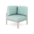 31" Sea Green Heavy Duty Plastic Outdoor Modular with Sea Green Cushion