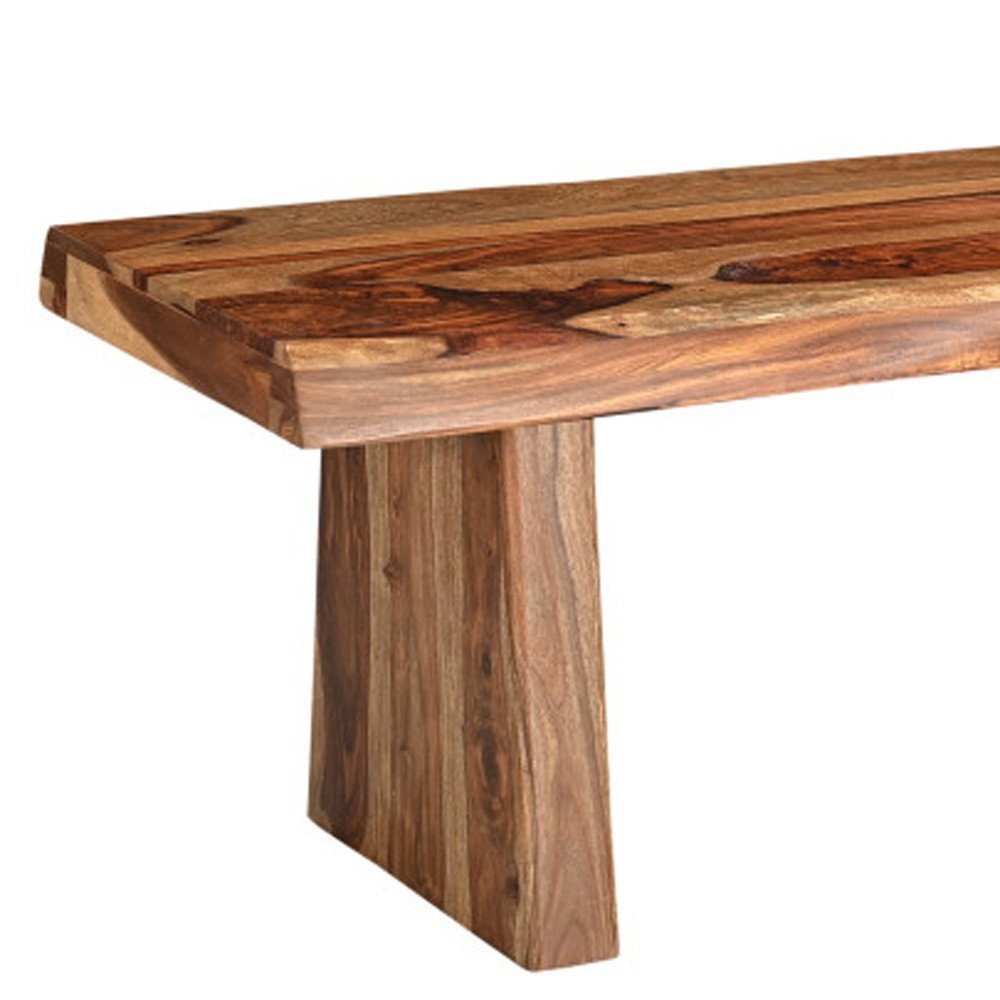 75" Brown Solid Wood Live Edge Dining Bench - SKU 565288