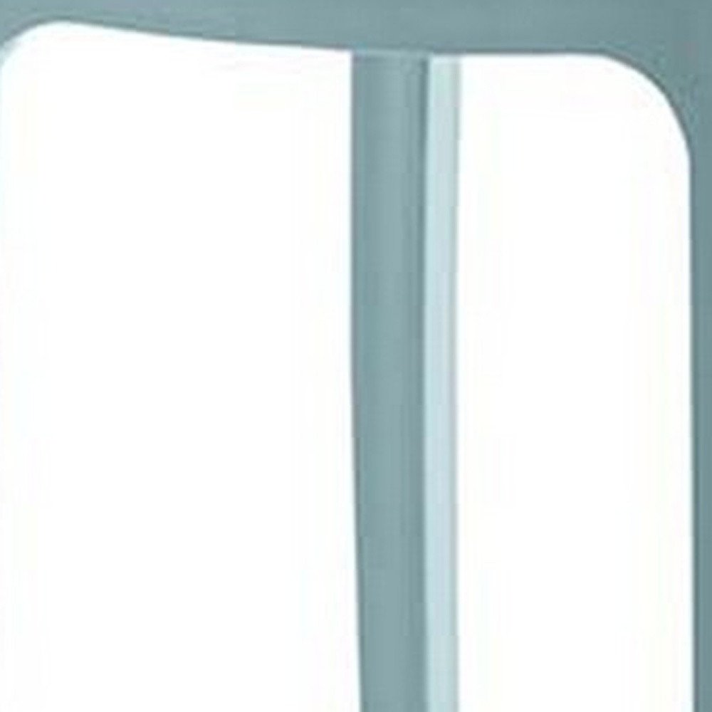 Set of Two 26" Baby Blue Heavy Duty Plastic Low Back Outdoor Counter Height Bar Chairs - 36.20" H x 19.70" W x 19.90" D