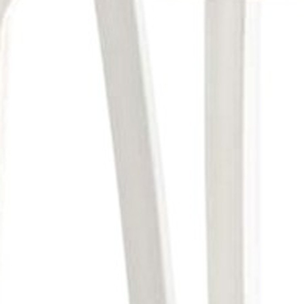 Set of Two 26" White Heavy Duty Plastic Low Back Outdoor Counter Height Bar Chairs - 36.20" H x 19.70" W x 19.90" D