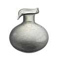 9" Light Gray Bubble Glass Round Table Vase on a white background