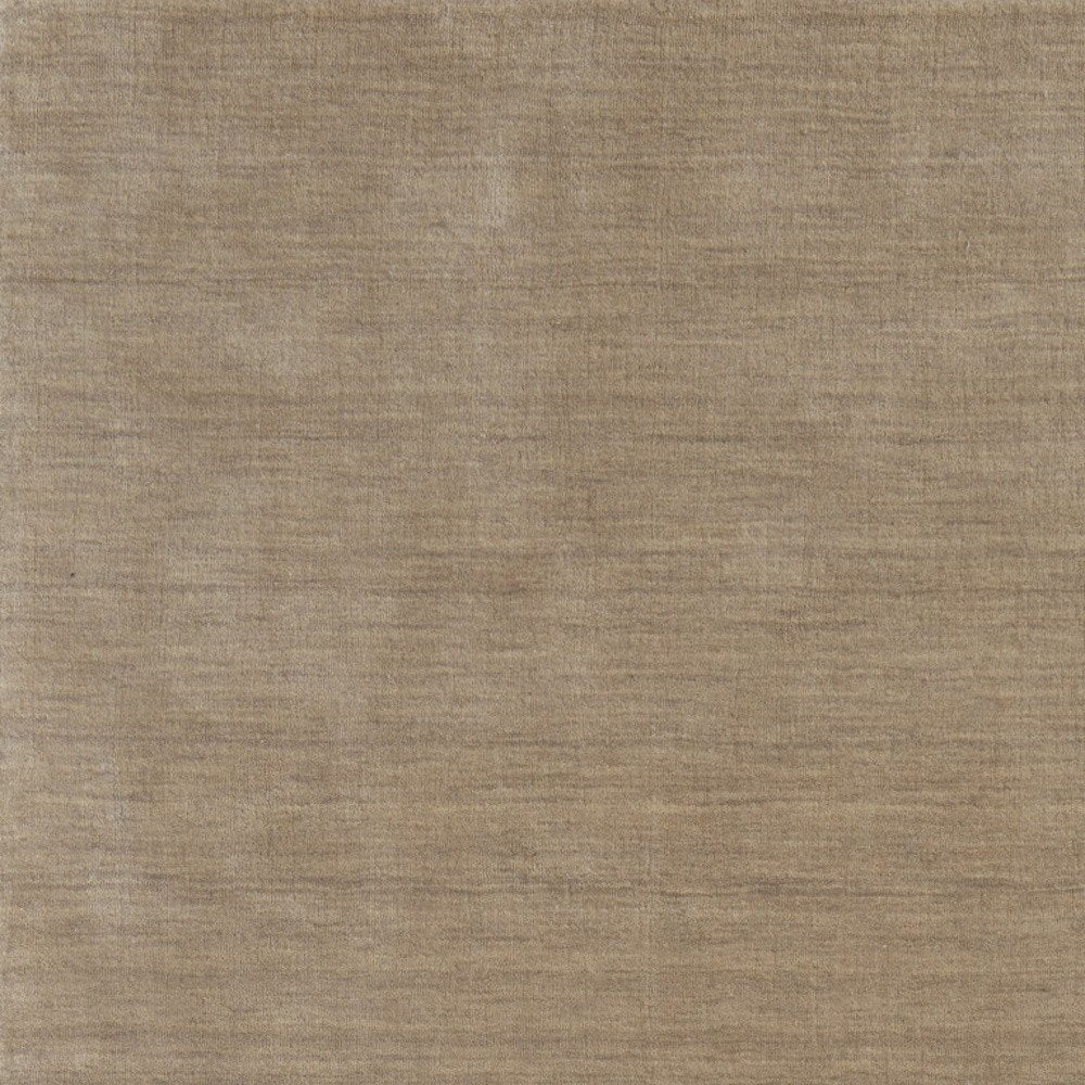 9' X 13' Tan Wool Hand Woven Area Rug close-up detail