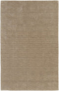 9' X 13' Tan Wool Hand Woven Area Rug close-up detail