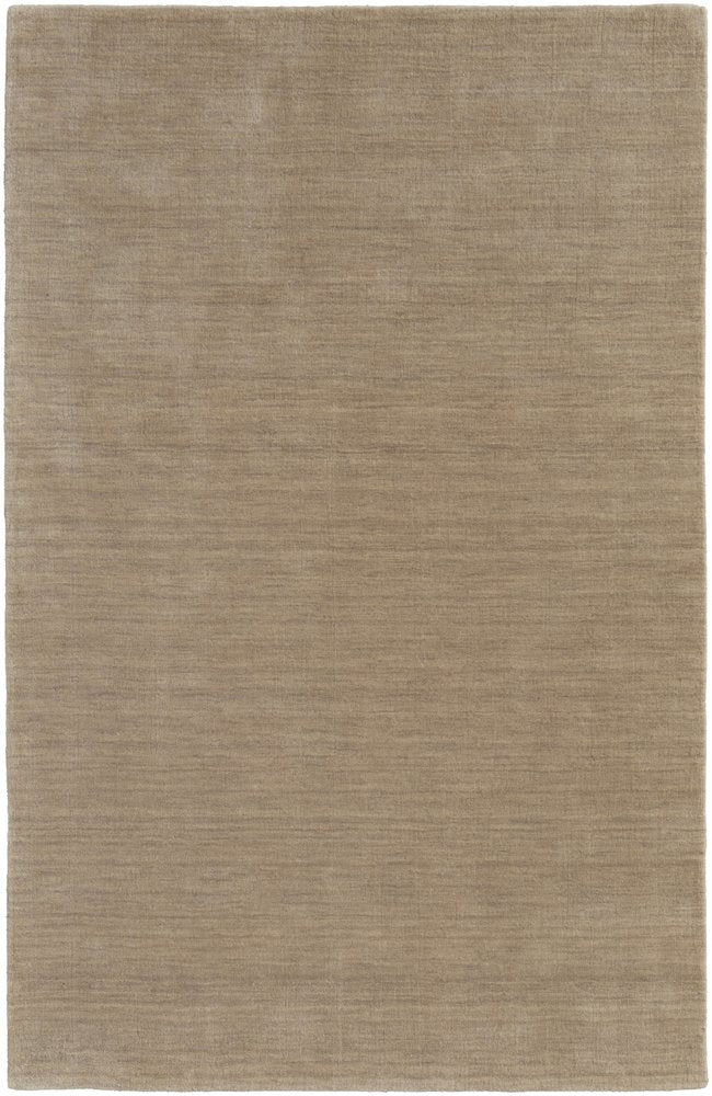 9' X 13' Tan Wool Hand Woven Area Rug close-up detail