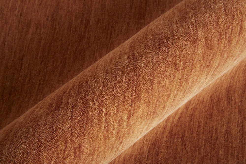 9' X 13' Orange Wool Hand Woven Area Rug