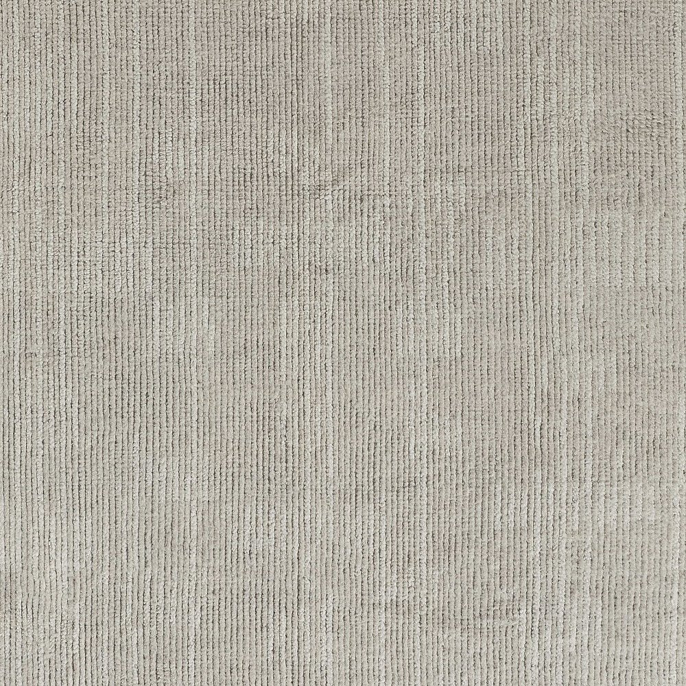 9' X 13' Tan and Ivory Wool Hand Knotted Area Rug on a white background