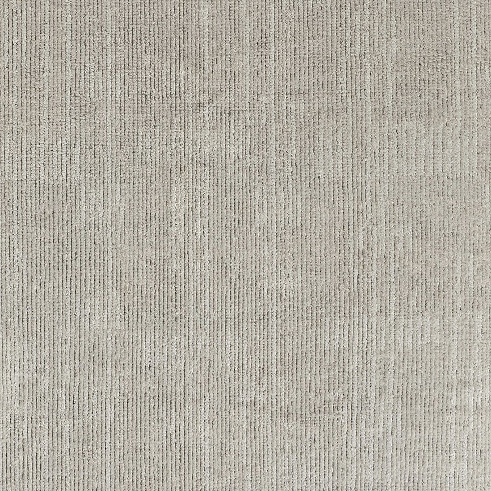 9' X 13' Tan and Ivory Wool Hand Knotted Area Rug on a white background