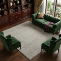 9' X 13' Tan and Ivory Wool Hand Knotted Area Rug