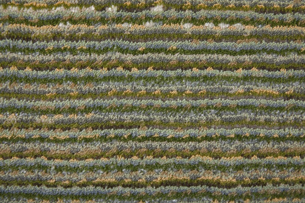 9' X 13' Tan and Green Power Loom Area Rug