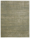 9' X 13' Tan and Green Power Loom Area Rug close-up detail