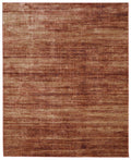 9' X 13' Tan and Brown Power Loom Area Rug close-up detail